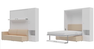 Диван Кровать-трансформер Smart (КД 1400+ШП), шкаф правый, левый подлокотник в Сыктывкаре - предосмотр