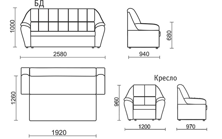 Прямой диван Блистер БД в Сыктывкаре - изображение 7