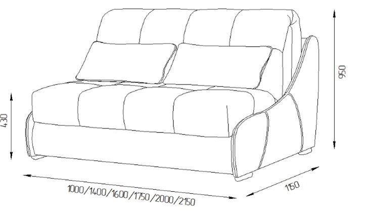 Прямой диван Токио 130 (ППУ) в Сыктывкаре - изображение 11