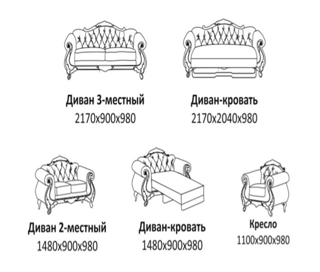 Большой диван Лувр X, ДБ3 в Сыктывкаре - изображение 2
