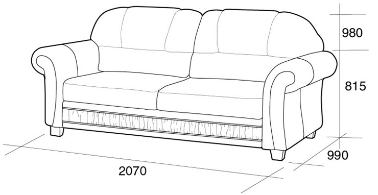 Прямой диван София 3Т в Сыктывкаре - изображение 4