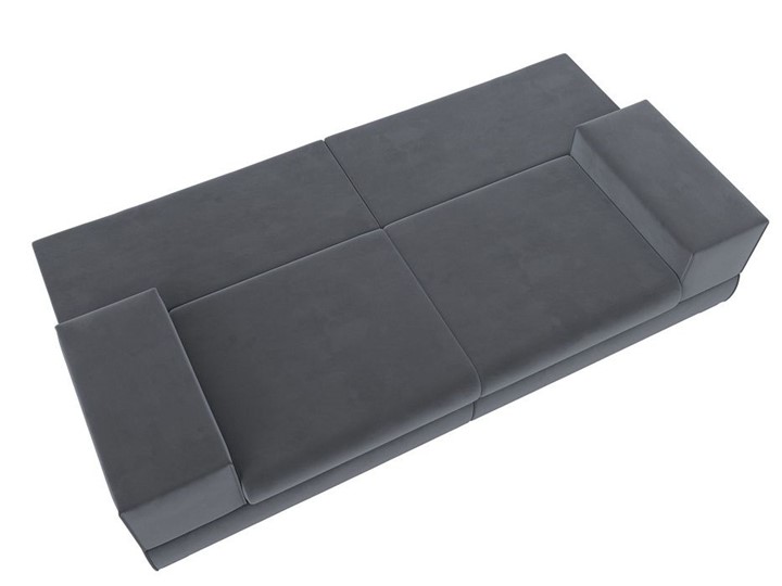 Прямой диван Лига-037, Серый (велюр) в Сыктывкаре - изображение 3