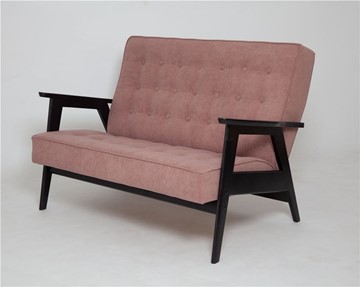 Прямой диван Ретро, двухместный (венге / RS 12 - розовый) в Сыктывкаре