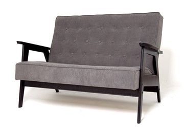 Прямой диван Ретро, двухместный (венге / RS 15 - темно-серый) в Сыктывкаре
