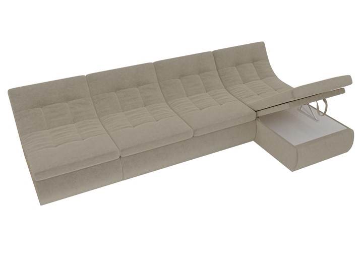 Большой модульный диван Холидей, Бежевый (микровельвет) в Сыктывкаре - изображение 7
