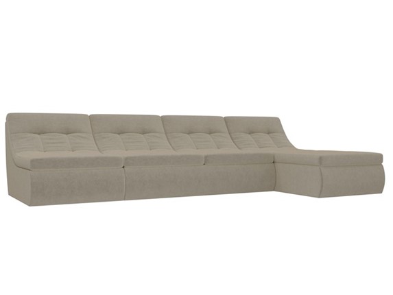 Большой модульный диван Холидей, Бежевый (микровельвет) в Сыктывкаре - изображение