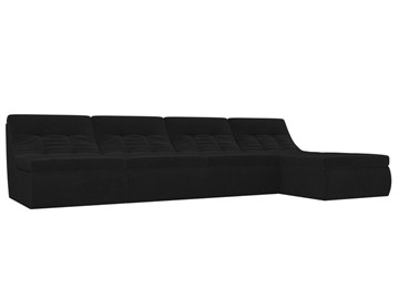 Модульный угловой диван Холидей, Черный (велюр) в Сыктывкаре