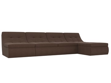 Большой модульный диван Холидей, Коричневый (рогожка) в Сыктывкаре