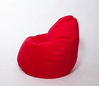 Кресло-мешок Груша большое, велюр однотон, красное в Сыктывкаре - предосмотр 1