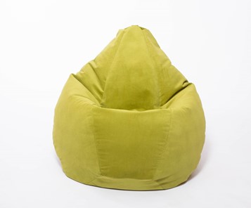 Кресло-мешок Груша малое, велюр однотон, травянное в Сыктывкаре - предосмотр 1