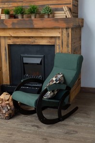 Кресло-качалка в гостиную Корсика, ткань Amigo Green 34-Т-AG в Сыктывкаре - предосмотр 7