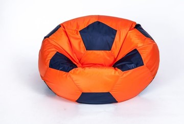 Кресло-мешок Мяч большой, оранжево-черный в Сыктывкаре
