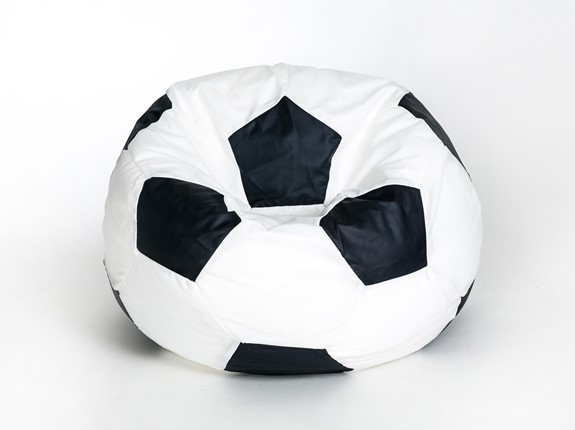 Кресло-мешок Мяч малый, бело-черный в Сыктывкаре - изображение