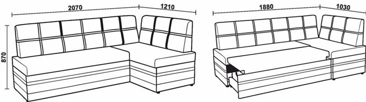 Кухонный диван НЕО КМ-06 ДУ с механизмом в Сыктывкаре - изображение 5