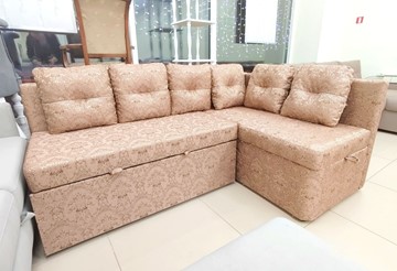 Кухонный угловой диван Яшма 1 ДУ Весь в ткани Жаккард AFINA 06 в Сыктывкаре