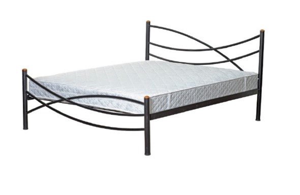Двуспальная кровать Волна, 160х190, черная в Сыктывкаре - изображение