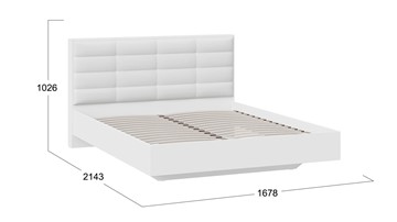 Двуспальная кровать Агата тип 1 (Белый) в Сыктывкаре - предосмотр 2