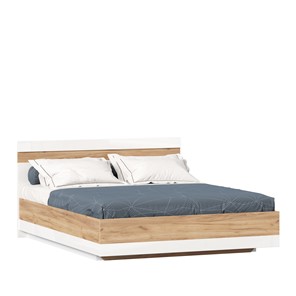 Спальная кровать Фиджи 1600 с подъемным механизмом ЛД 659.078, Дуб золотой/Белый в Сыктывкаре
