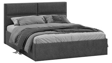 Спальная кровать Глосс Тип 1 (Микровелюр Wellmart Graphite) в Сыктывкаре