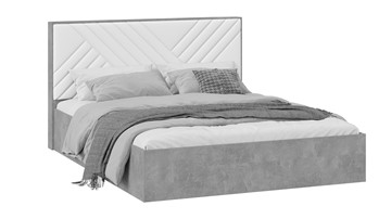 Кровать 2-спальная Хилтон Тип 1 (Ателье светлый/Белый) в Сыктывкаре