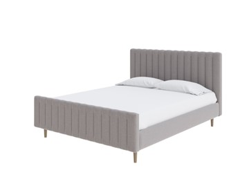 Спальная кровать Madison 140x200, Искусственная шерсть (Лама Светло-серый) в Сыктывкаре