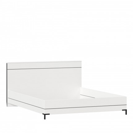 Двуспальная кровать Норд, 1600, 677.120, белый/черный в Сыктывкаре - изображение
