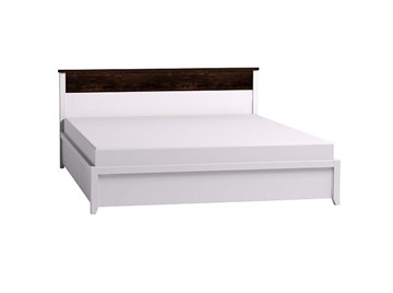 Кровать Норвуд 32 с гибкими ламелями металл, Белый-Орех шоколадный в Сыктывкаре