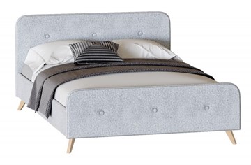 Кровать в спальню Сиерра 1600 (с подъемным механизмом и коробом) Аура серый в Сыктывкаре - предосмотр