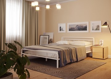 Двуспальная кровать Леон, 1600, белый в Сыктывкаре - предосмотр