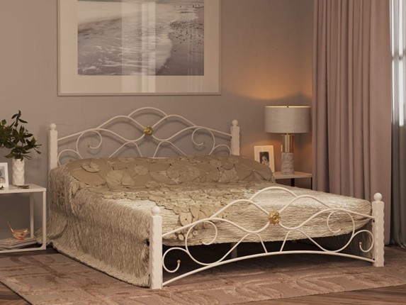 Кровать в спальню Гарда 3, 160х200, белая в Сыктывкаре - изображение