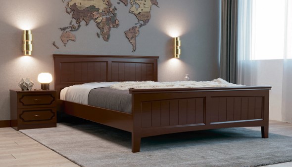 Спальная кровать Грация-4 (Орех) 140х200 в Сыктывкаре - изображение