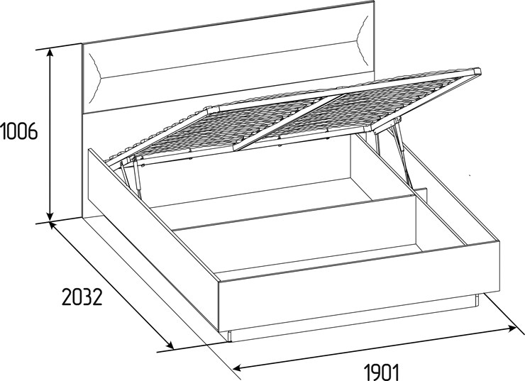 Двуспальная кровать с механизмом Neo 306 Люкс (1800) в Сыктывкаре - изображение 4