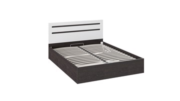 2-спальная кровать с подъемным механизмом Фьюжн ТД-260.01.04 (Белый глянец, Венге Линум) в Сыктывкаре