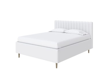 Кровать с бельевым ящиком Madison Lite 160x200, Экокожа (Белый) в Сыктывкаре