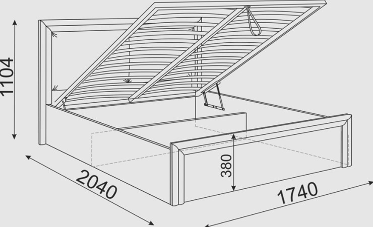 Кровать с механизмом Глэдис М32 (Шимо светлый/Белый текстурный) в Сыктывкаре - изображение 2