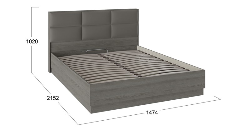 Кровать с подъемным механизмом Либерти, Хадсон/Ткань Грей СМ-297.01.004 в Сыктывкаре - изображение 2
