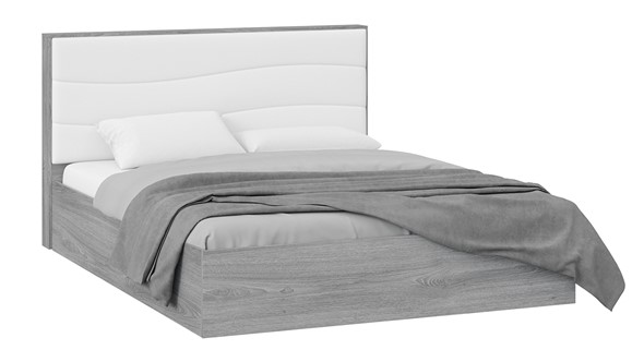 Кровать с механизмом 2-спальная Миранда тип 1 (Дуб Гамильтон/Белый глянец) в Сыктывкаре - изображение