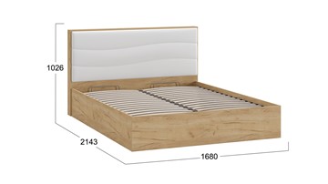 Кровать с механизмом Миранда тип 1 (Дуб крафт золотой/Белый глянец) в Сыктывкаре - предосмотр 1