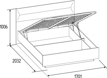 Кровать с подъемным механизмом Neo 307 Люкс (1600) в Сыктывкаре - предосмотр 4