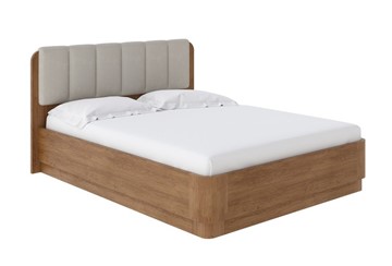 Двуспальная кровать с механизмом Wood Home 2 160х200, Микрофибра (Антик (сосна) с брашированием/Diva Нюд) в Сыктывкаре