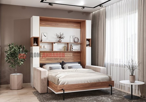 Кровать-шкаф с диваном Добрава, 1400х2000 в Сыктывкаре - изображение