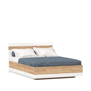 Спальная кровать Фиджи 1400 с подъемным механизмом ЛД 659.081, Дуб золотой/Белый в Сыктывкаре