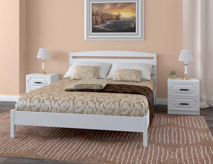 Кровать полутороспальная Камелия-1 (Белый Античный) 140х200 в Сыктывкаре - изображение 1