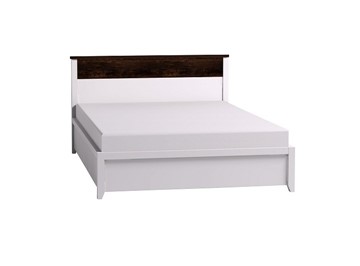 Полутороспальная кровать Норвуд 33 с гибкими ламелями дерево, Белый-Орех шоколадный в Сыктывкаре