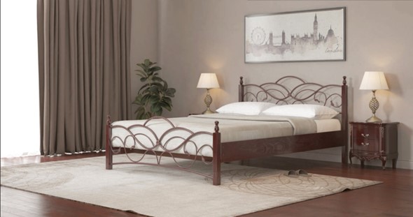 Кровать полуторная Марго 140*190 с основанием в Сыктывкаре - изображение