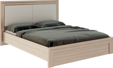 Кровать двуспальная Глэдис М31 (Шимо светлый/Белый текстурный) в Сыктывкаре