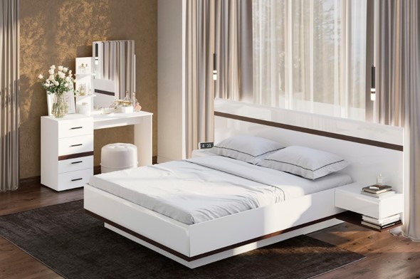 Спальня Соло, белый/белый глянец/венге в Сыктывкаре - изображение