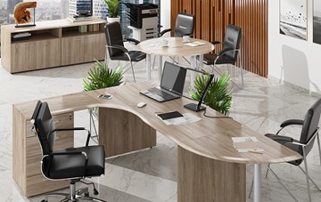 Набор мебели в офис Wave 2, рабочий стол и конференц-стол в Сыктывкаре