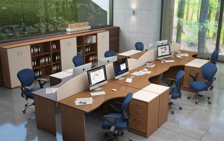 Офисный комплект мебели IMAGO - рабочее место, шкафы для документов в Сыктывкаре - изображение
