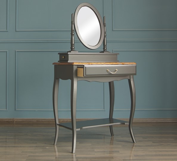 Туалетный стол Leontina с зеркалом (ST9321BLK) Черный в Сыктывкаре - изображение 3